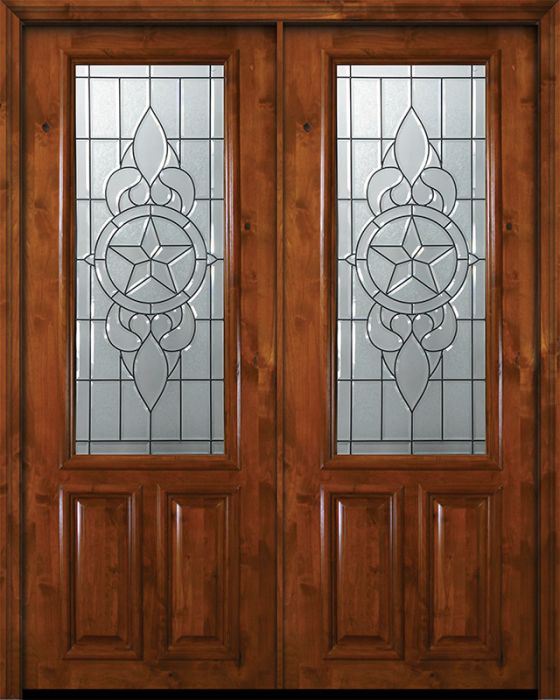 36" x 96" Double 2/3 Lite Brazos Alder Door