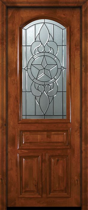 36" x 96" Arch Lite Brazos Alder Door