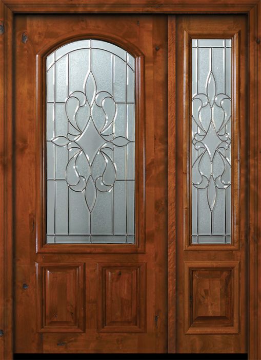 36" x 80" New Orleans Arch Lite Alder Door /1side