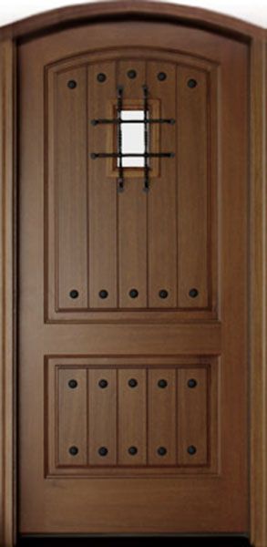 80" Mahogany Decatur Hendersonville Single Door/Arch Top w Speakeasy