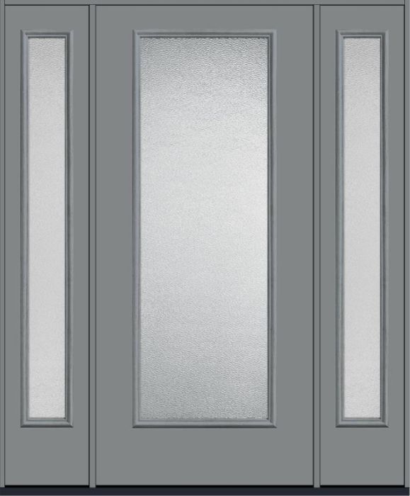 80 Granite Full Lite Smooth Fiberglass Single Door,Sidelites , WBD Impact
