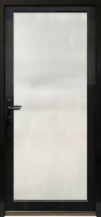 80" Full Lite Contemporary Smooth NP-Series Narrow Profile Single Door