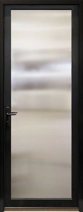 96" Full Lite Contemporary Smooth NP-Series Narrow Profile Single Door