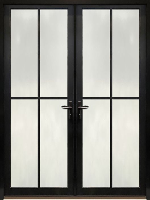 96" 4 Lite SDL Contemporary Smooth NP-Series Narrow Profile Double Door