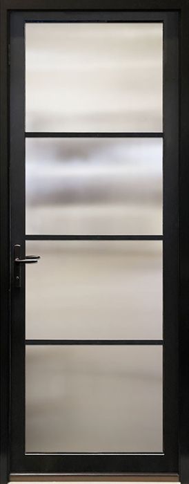 96" 4 Lite Horizontal SDL Contemporary Smooth NP-Series Narrow Profile Single Door