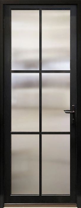 96" 6 Lite SDL Contemporary Smooth NP-Series Narrow Profile Single Door