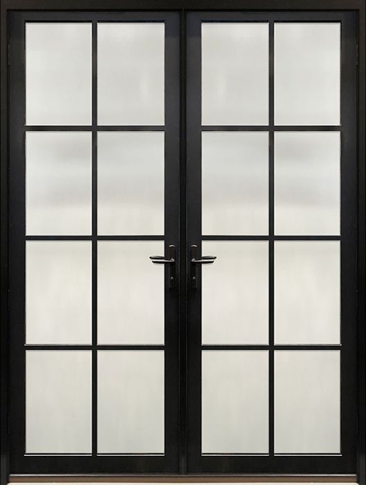96" 8 Lite SDL Contemporary Smooth NP-Series Narrow Profile Double Door