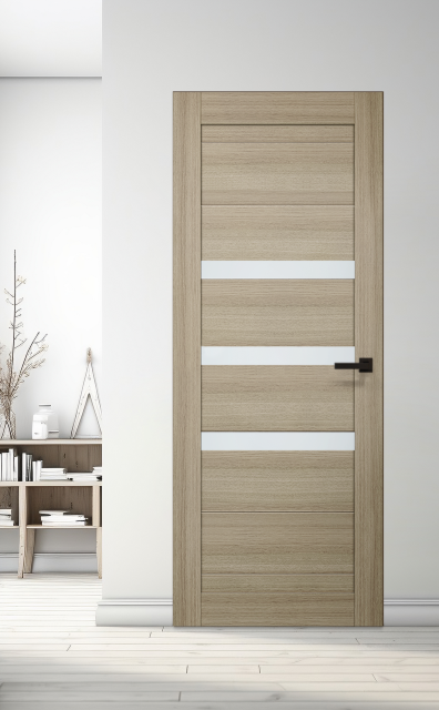 Prefinished Dora Vetro Shambor Modern Interior Single Door with Invisible Frame