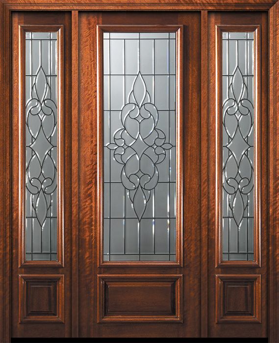 42" x 96" 3/4 Lite Courtlandt Mahogany Door /2side