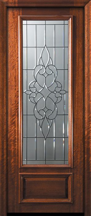 42" x 96" 3/4 Lite Courtlandt Mahogany Door