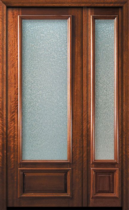 96" 3/4 Lite Portobello Mahogany Door /1side