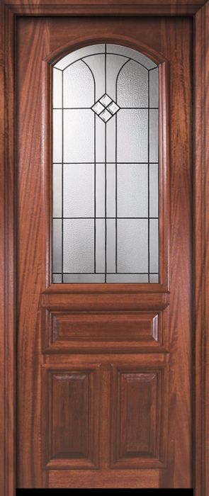 36" x 96" Arch Lite Cantania Mahogany Door