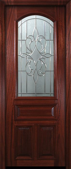 36" x 96" Arch Lite New Orleans Mahogany Door