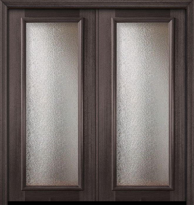 80" Double Full Lite Portobello Mahogany Door