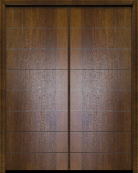 96" Double Westwood Mahogany Contemporary Door