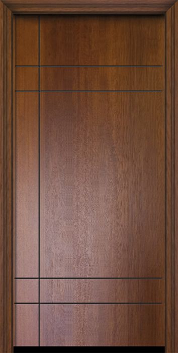 80" Inglewood Mahogany Contemporary Door