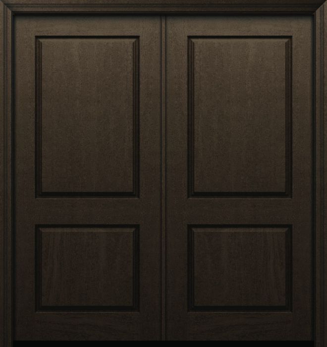 Impact 80" 2 Panel Rustic Fiberglass Double Door