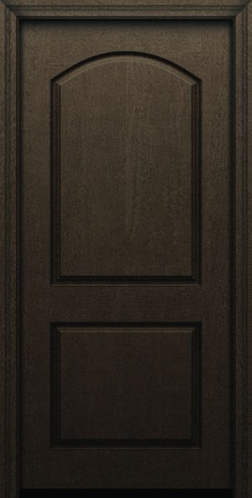 Impact 80" 2 Panel Arch Rustic Fiberglass Single Door