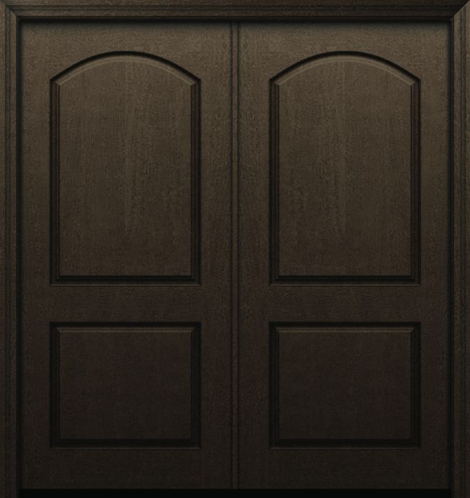 Impact 80" 2 Panel Arch Rustic Fiberglass Double Door