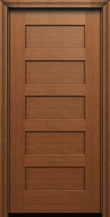80" 5 Panel Shaker Fir Fiberglass Direct Glazed Single Door