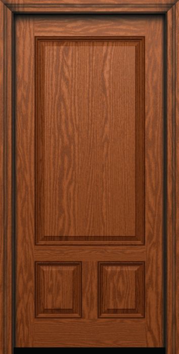 80&quot; 3/4 Elite over 2 Panel Oak Fiberglass Single Door