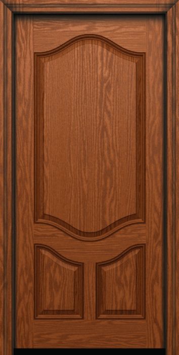 80" 3/4 Premium over 2 Panel Oak Fiberglass Single Door