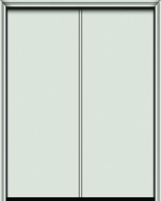 96" Flush Panel Modern Smooth Fiberglass Double Door
