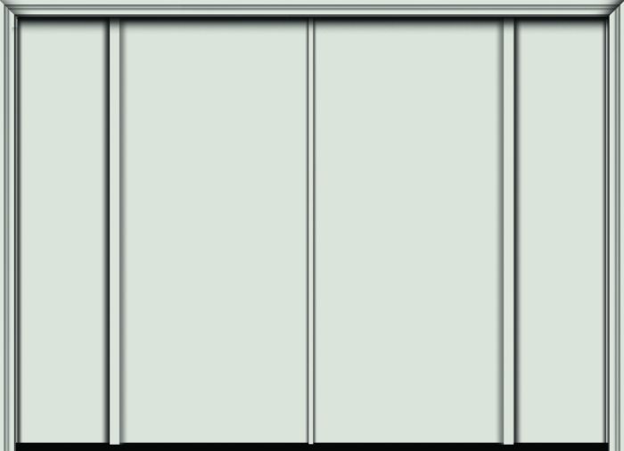 80" Flush Panel Modern Smooth Fiberglass Double Door, Sidelites
