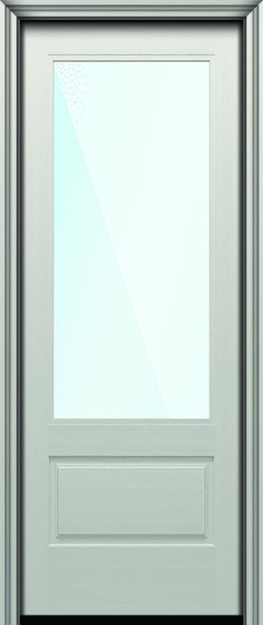 96" 3/4 Lite Nova 90 Modern Smooth Fiberglass Direct Glazed Single Door
