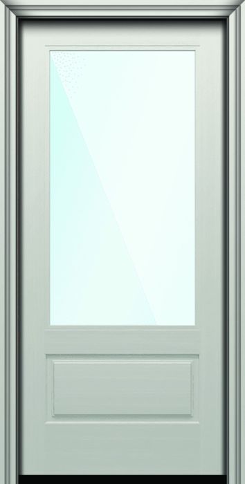 80" 3/4 Lite Nova 90 Modern Smooth Fiberglass Direct Glazed Single Door
