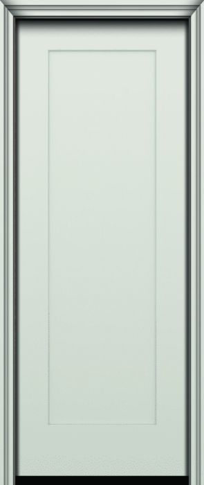96" 1 Panel Shaker Modern Smooth Fiberglass Single Door