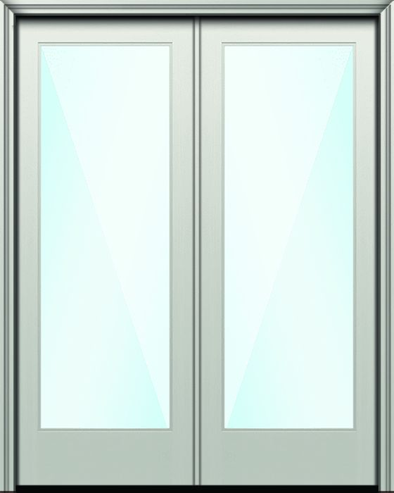 96" Impact FullLite Nova 90 Modern Smooth Fiberglass Direct Glazed Double Door