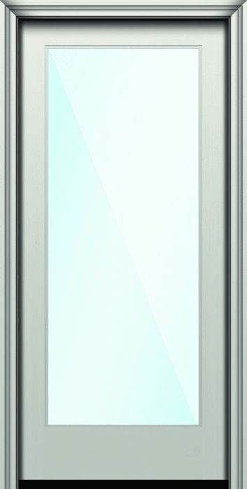 80" Impact FullLite Nova 90 Modern Smooth Fiberglass Direct Glazed Single Door