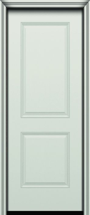 96" 2 Panel Square Smooth Fiberglass Single Door