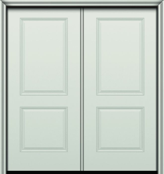 80" 2 Panel Square Smooth Fiberglass Double Door, 20 Min Fire Rated