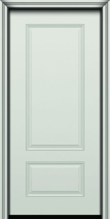 80" 3/4 2 Panel Smooth Fiberglass Single Door