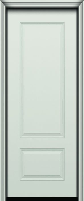 96" 3/4 2 Panel Smooth Fiberglass Single Door