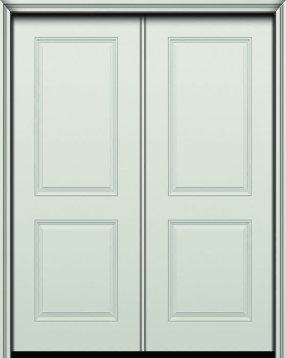 Impact 96" 2 Panel Square Smooth Fiberglass Double Door