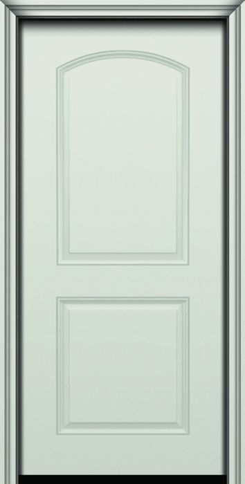 80" 2 Panel Radius Smooth Fiberglass Single Door