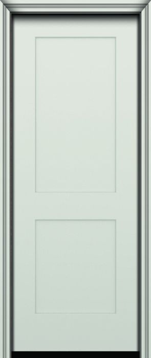 96" 2 Panel Shaker Smooth Fiberglass Single Door