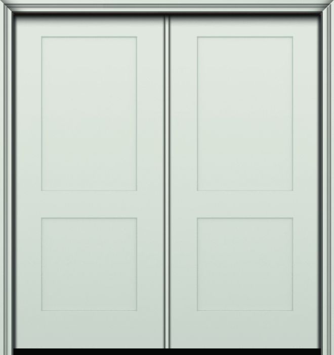 80" 2 Panel Shaker Smooth Fiberglass Double Door