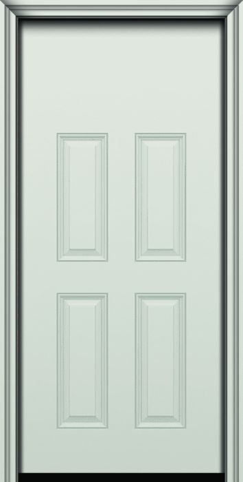 Impact 80" 4 Panel Colonial Smooth Fiberglass Single Door