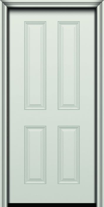 Impact 80" True 4 Panel Colonial Smooth Fiberglass Single Door