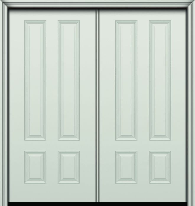 Impact 80" 4 Panel Smooth Fiberglass Double Door