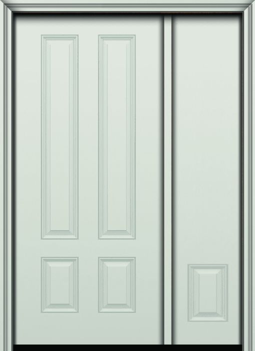 80" 4 Panel Colonial Smooth Fiberglass Single Door, Sidelite