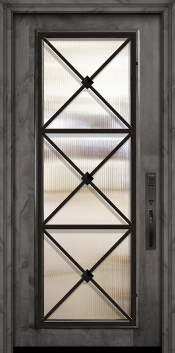 36" x 80" Full Lite Republic Estancia Alder Door