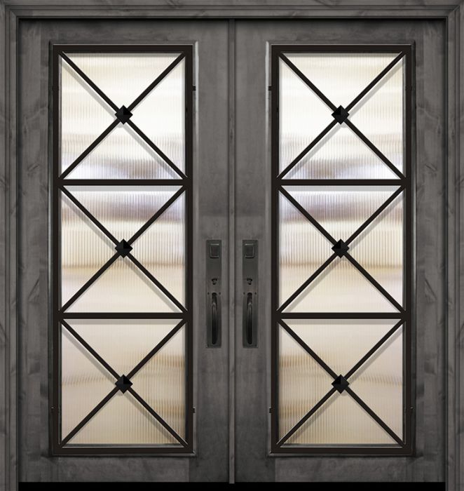 36" x 80" Double Full Lite Republic Estancia Alder Door