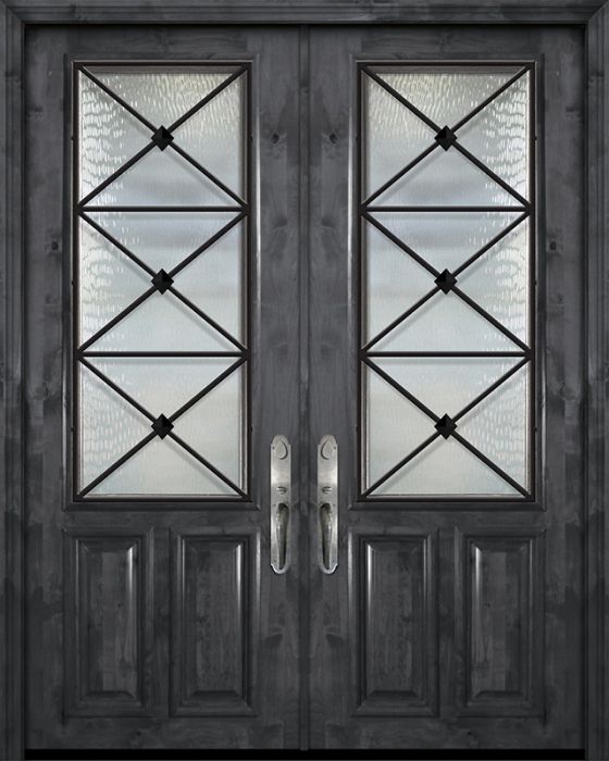 36" x 96" Double 2/3 Lite Republic Estancia Alder Door