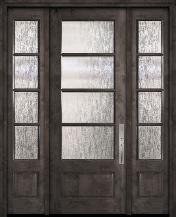 96" 3/4 Lite 4 Lite Horizontal SDL Estancia Alder Door /2side