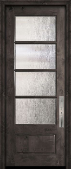 96" 3/4 Lite 4 Lite Horizontal SDL Estancia Alder Door